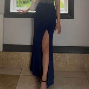 Elegant Navy Blue Dress